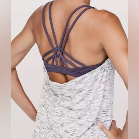 Lululemon Free to Be Serene Tank Purple Marled Gray - Picture 3 of 10